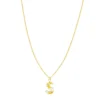 LC Lauren Conrad Gold Tone Pressed Flower Initial "S" Pendant Necklace -Fashion Women 6044916