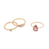 LC Lauren Conrad Gold Tone Simulated Crystal Ring Set -Fashion Women 6060218