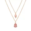 LC Lauren Conrad Gold Tone Simulated Crystal Layered Drop Pendant Necklace -Fashion Women 6060229