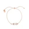 LC Lauren Conrad Rose Gold Tone Crystal & Mother-of-Pearl Tulip Adjustable Bracelet -Fashion Women 6094181