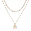LC Lauren Conrad Gold Tone Simulated Pearl Double-Strand Shell Pendant Necklace -Fashion Women 6094996